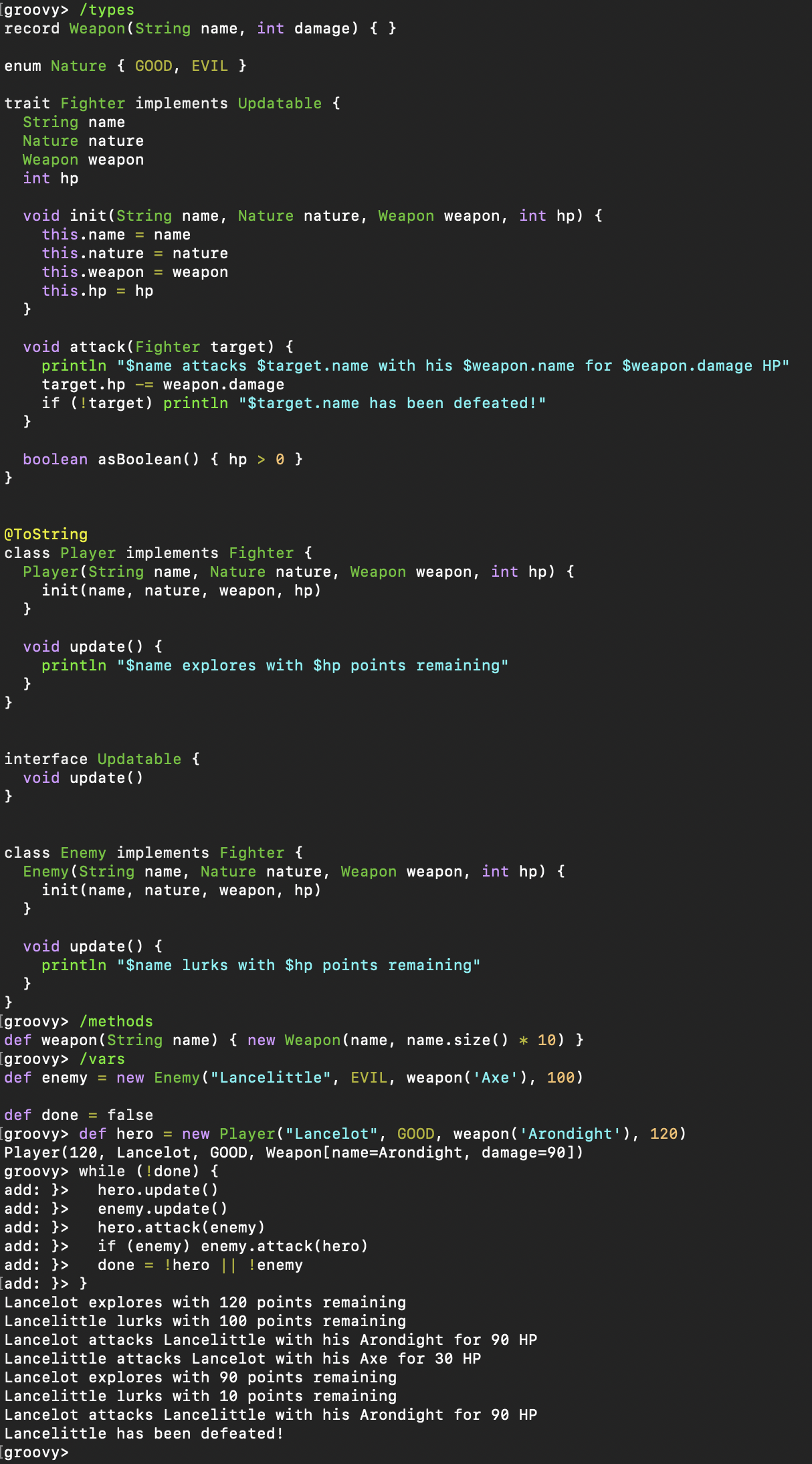 New Groovysh Repl
